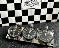 Heuer Rallye triple set master time board clock / Monte Carlo stopwatches / Auto Rallye Stopwatch