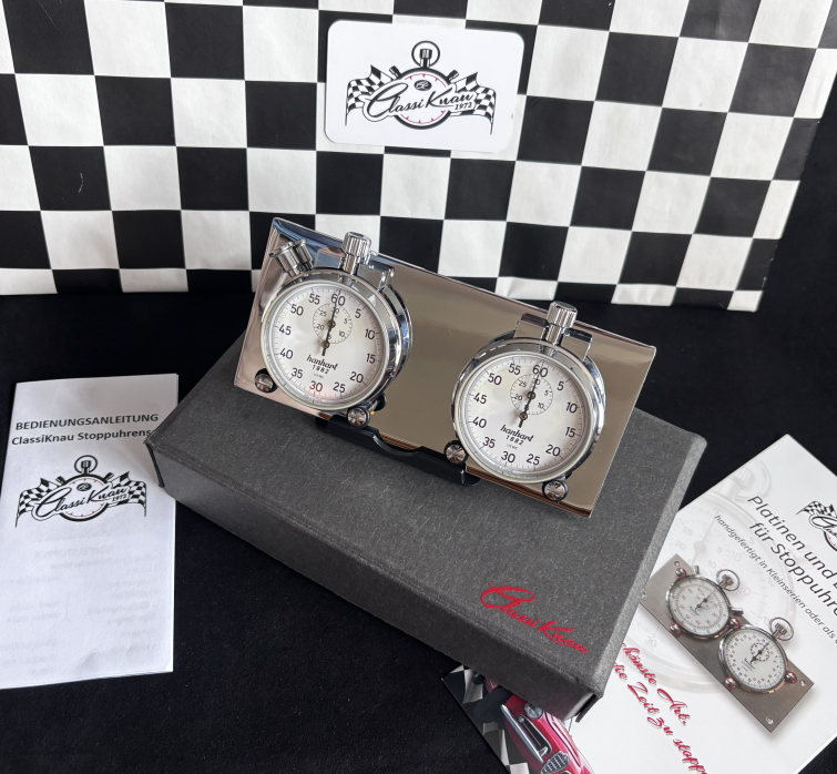 Stoppuhrplatine KLICK CHROM EDITION mit Hanhart Timer