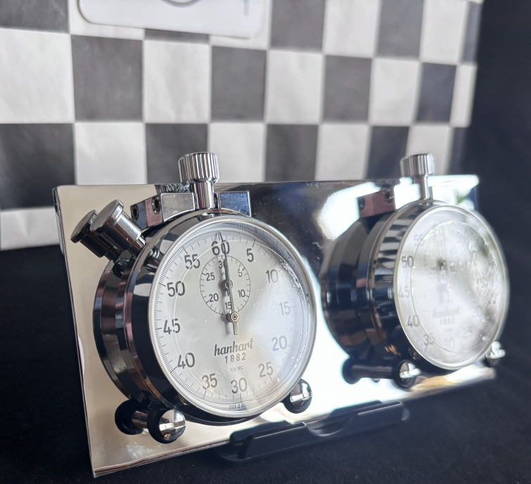 Stoppuhrplatine KLICK CHROM EDITION mit Hanhart Timer