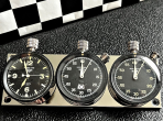 Heuer Rallye triple set master time board clock / Monte Carlo stopwatches / Auto Rallye Stopwatch